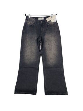 NEW Hollister Women's Low-Rise Baggy Jeans Sz 8R W29 Black Relaxed Fit